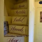 staircase painted with the names of enslaved people