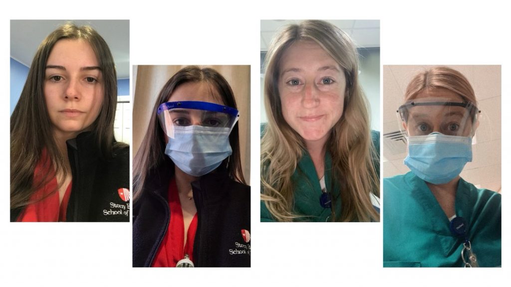 students in personal protective equipment to help care for COVID patients